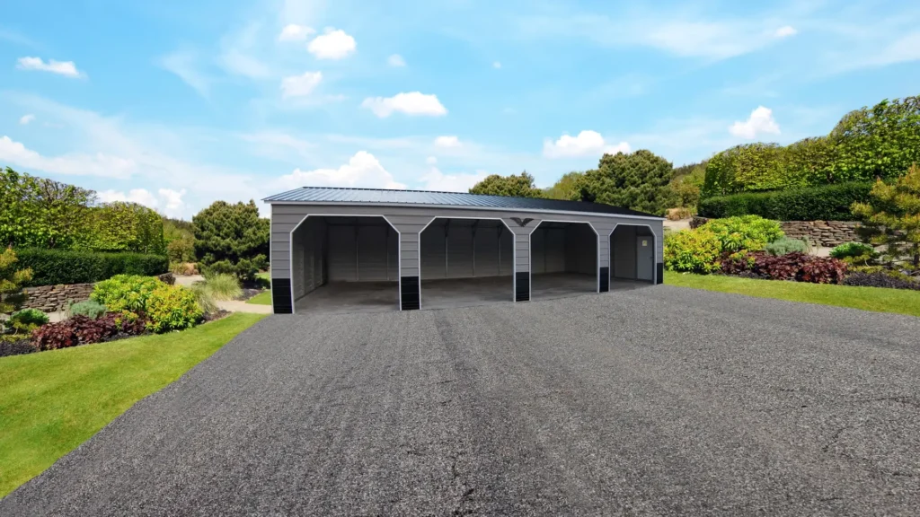 4-car Metal Carport USA Steel Buildings Florida