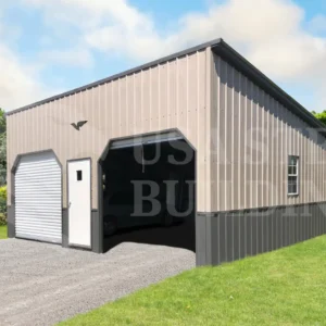 Boxed Eave Roof Metal Garages 20x25x12