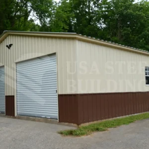 Vertical Roof Metal Garages 30x30x9