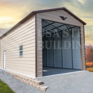 Vertical Roof Metal Garages 15x35x13